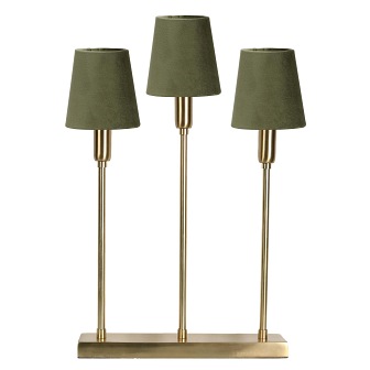 Lampa świąteczna Soft złota mała zielone abażury